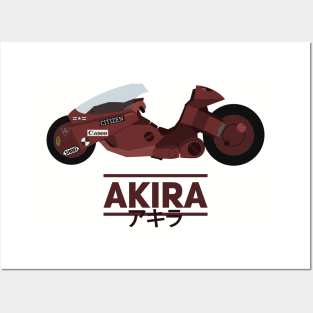 Akira - Kaneda's Bike flat design Posters and Art